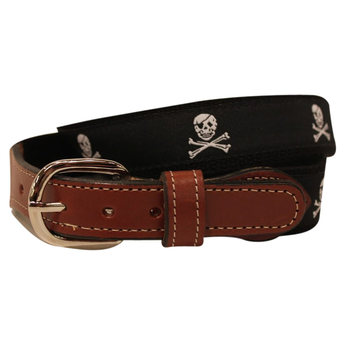 Pirate Jolly Roger Belt- Web Leather Belt – Tackle & Hollar