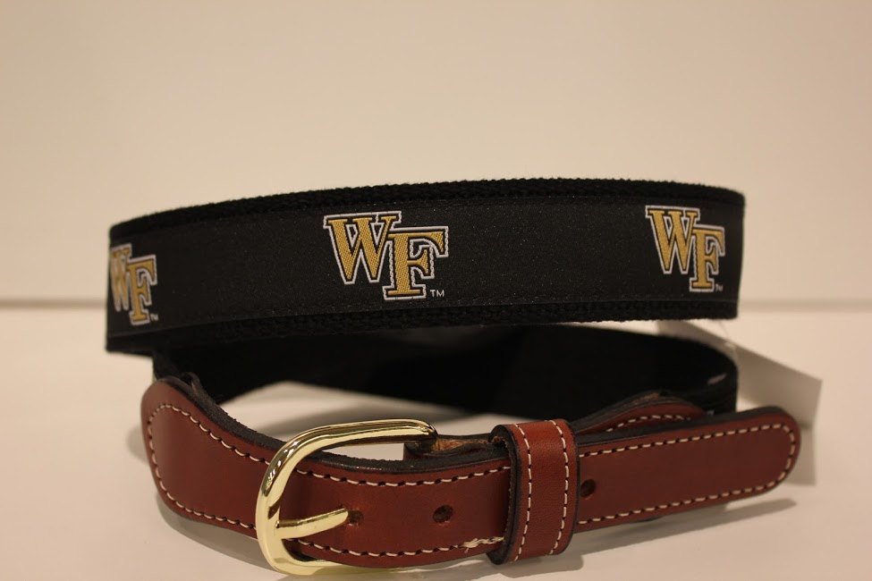 University of Wake Forest Men's  Web Leather Belt