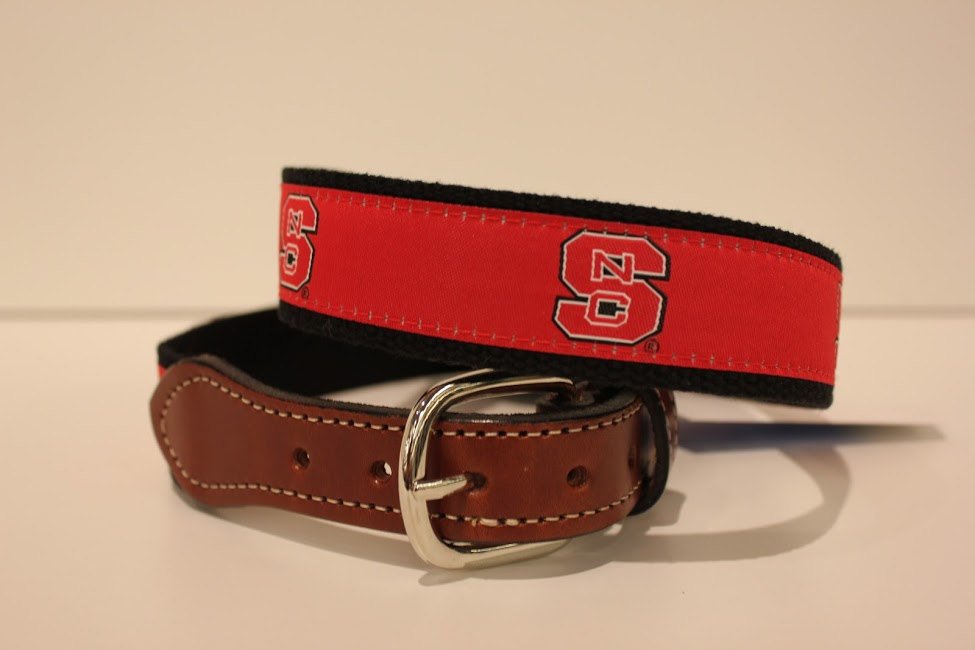 NC State Wolfpacks  Men's  Web Leather Belt