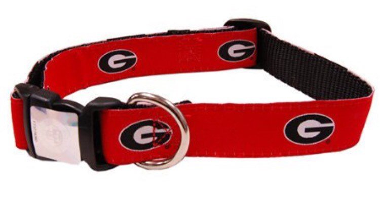 Georgia Bulldogs ribbon dog collar