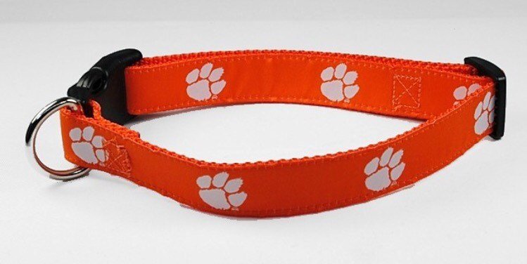 Clemson University Tigers Dog Collar. Officially Licensed Clemson pet collar.