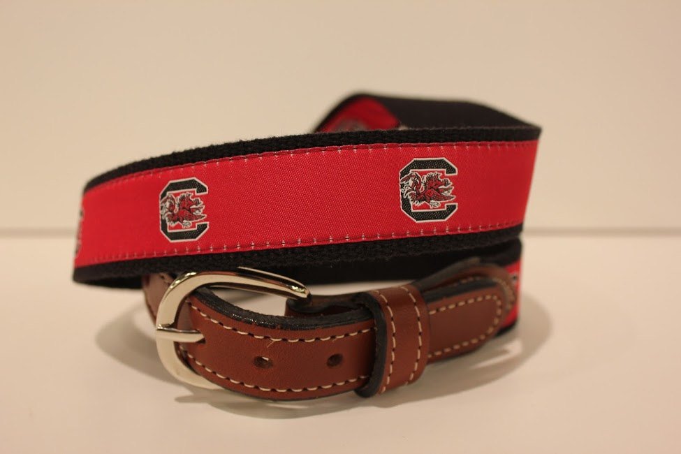 University of South Carolina Gamecocks Men's  Web Leather Belt