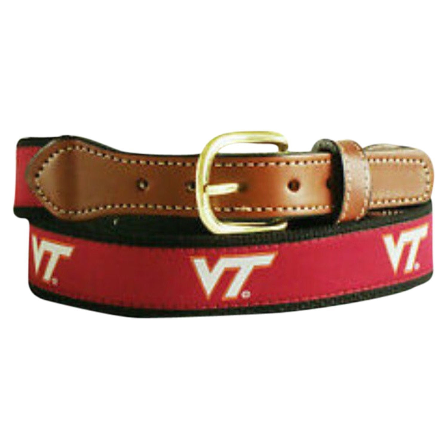 University of Virginia Tec Men's  Web Leather Belt