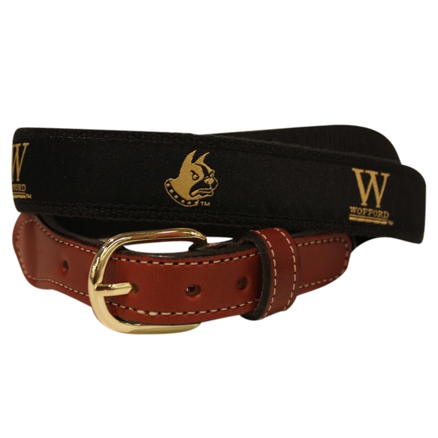 Wofford cotton Web Leather Belt