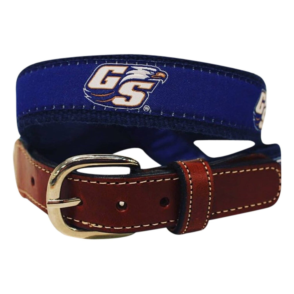 Georgia Southern  Men's  Web Leather Belt