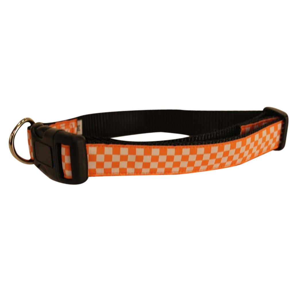 Checkerboard UT Vols  Dog Collar