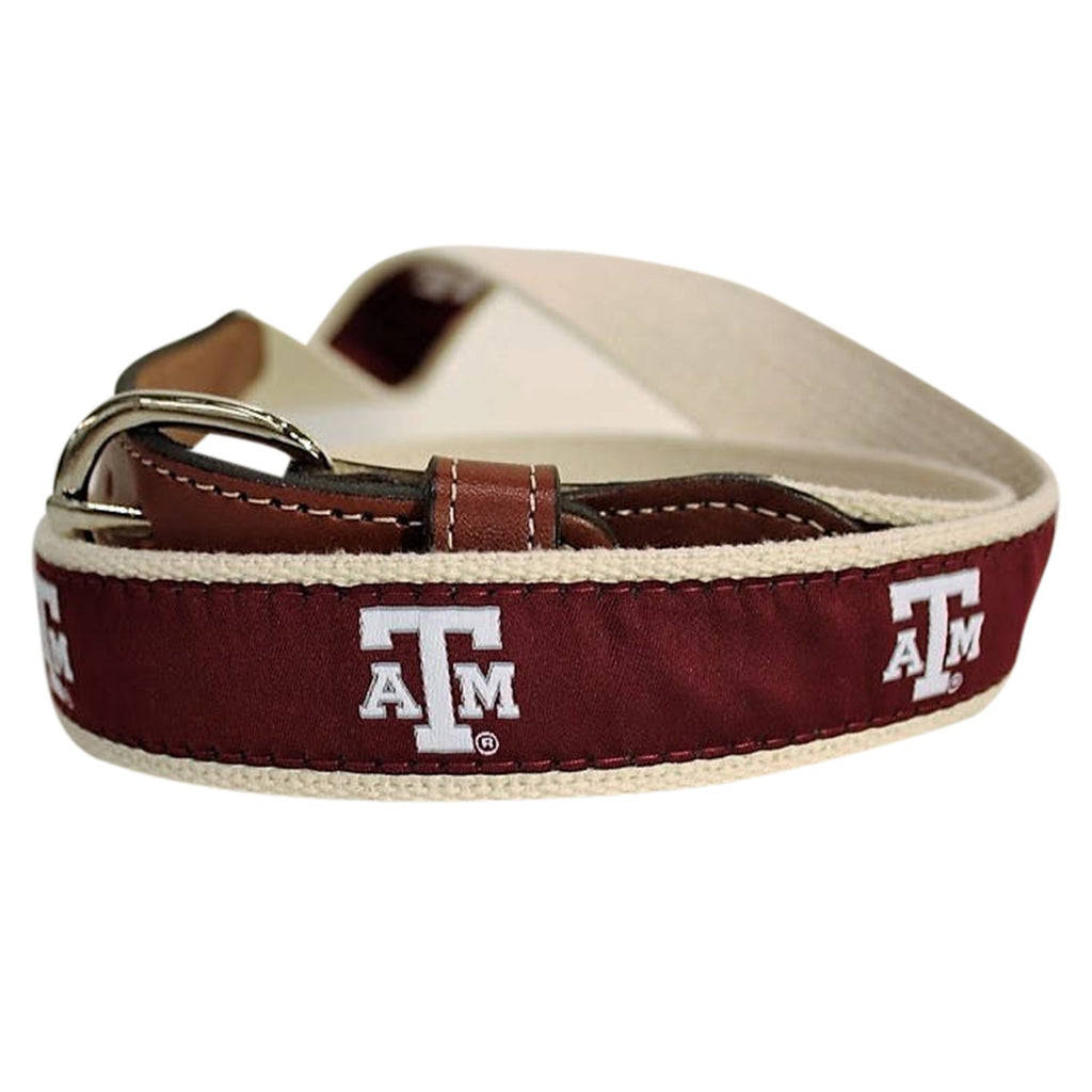 University of Texas A & M  Men's  Web Leather Belt