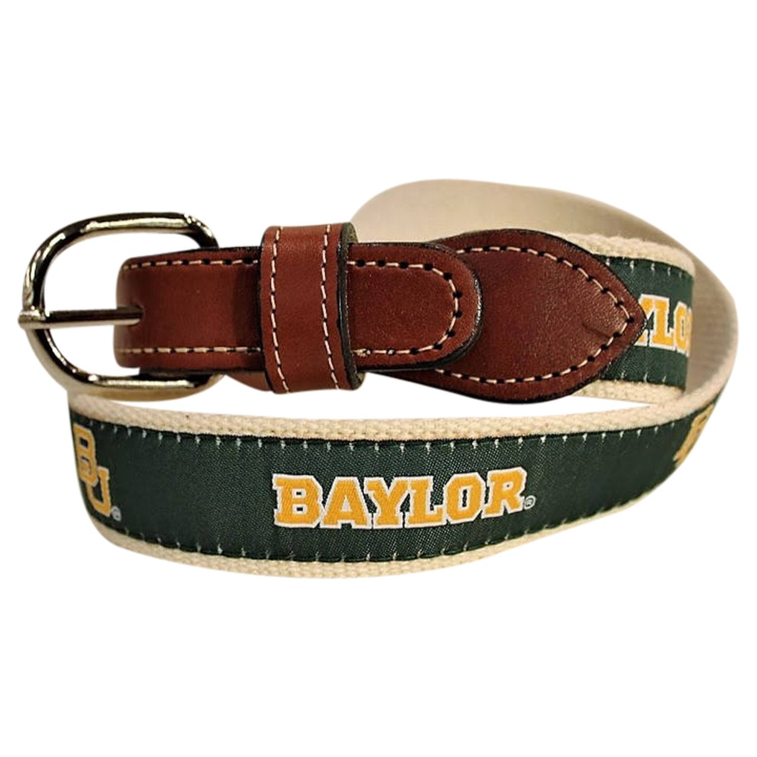 University of Baylor  Men's  Web Leather Belt