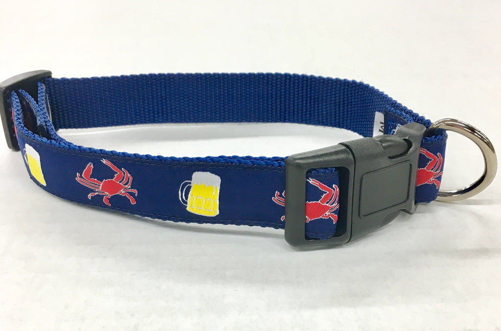 Beer and Crabs  Dog Collar