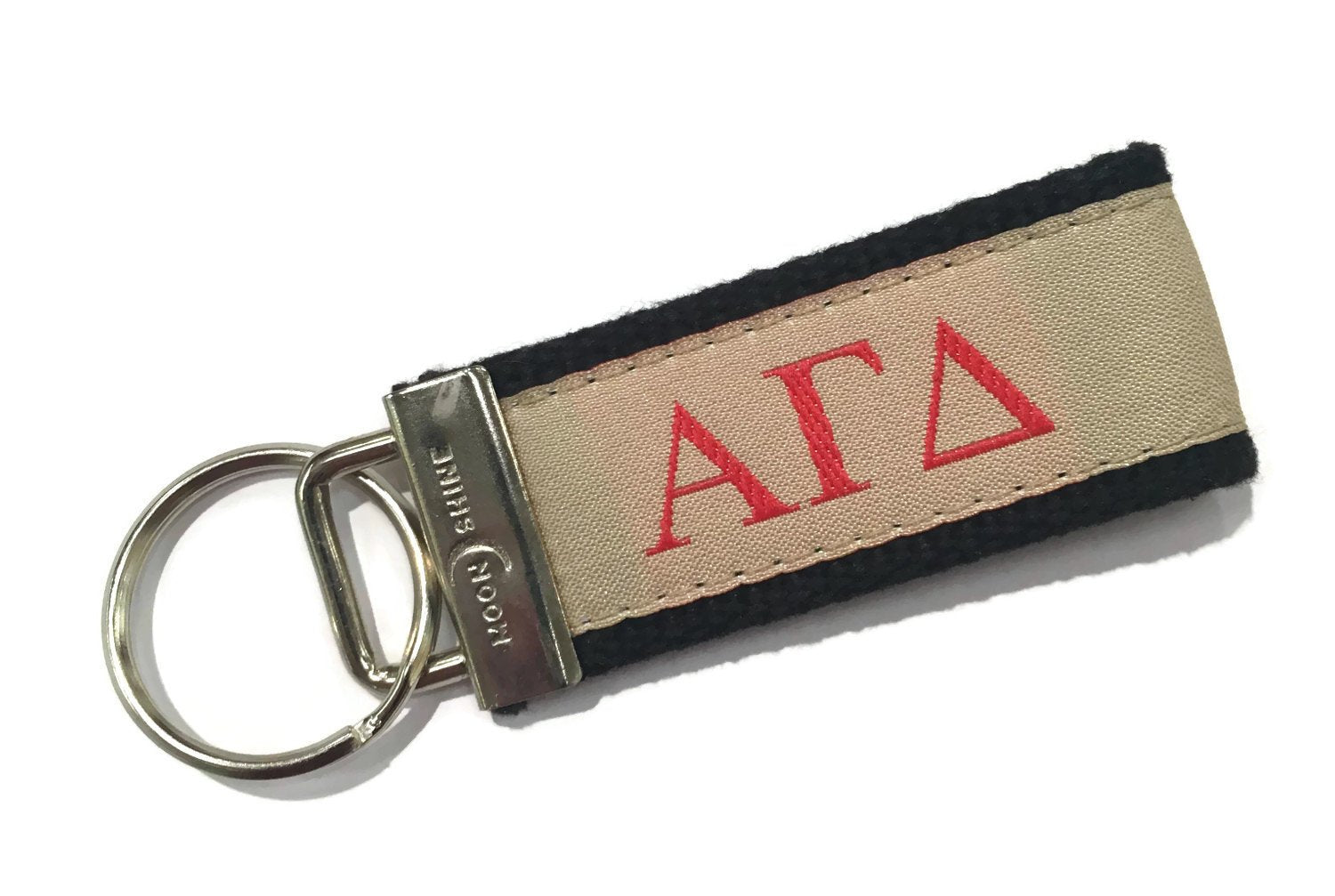 Greek Letter Alpha Gamma Delta Sorority Web Key Fob Chain. Officially Licensed Greek Accessories