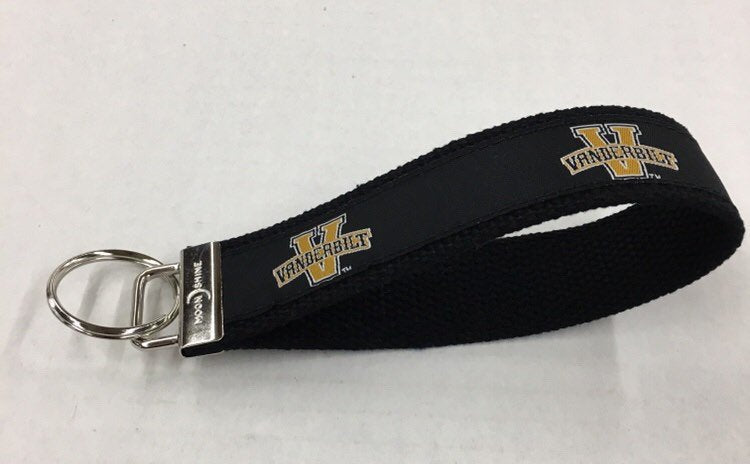 Vandy Vanderbilt  licensed wristlet web key chain loop.