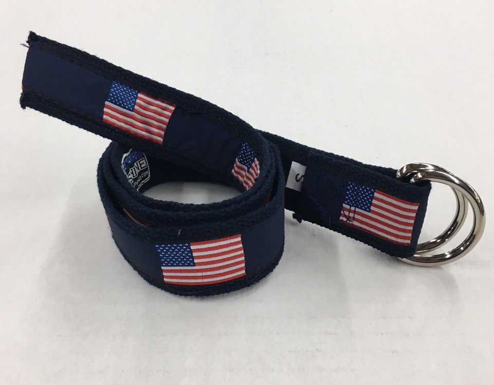 USA Flag American Flag D Ring Belt