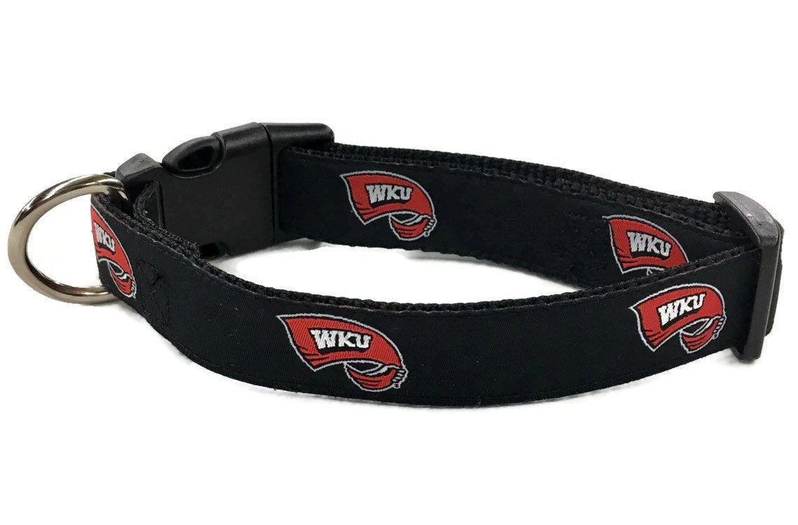 Western Kentucky University ribbon nylon  WKU Dog Collar