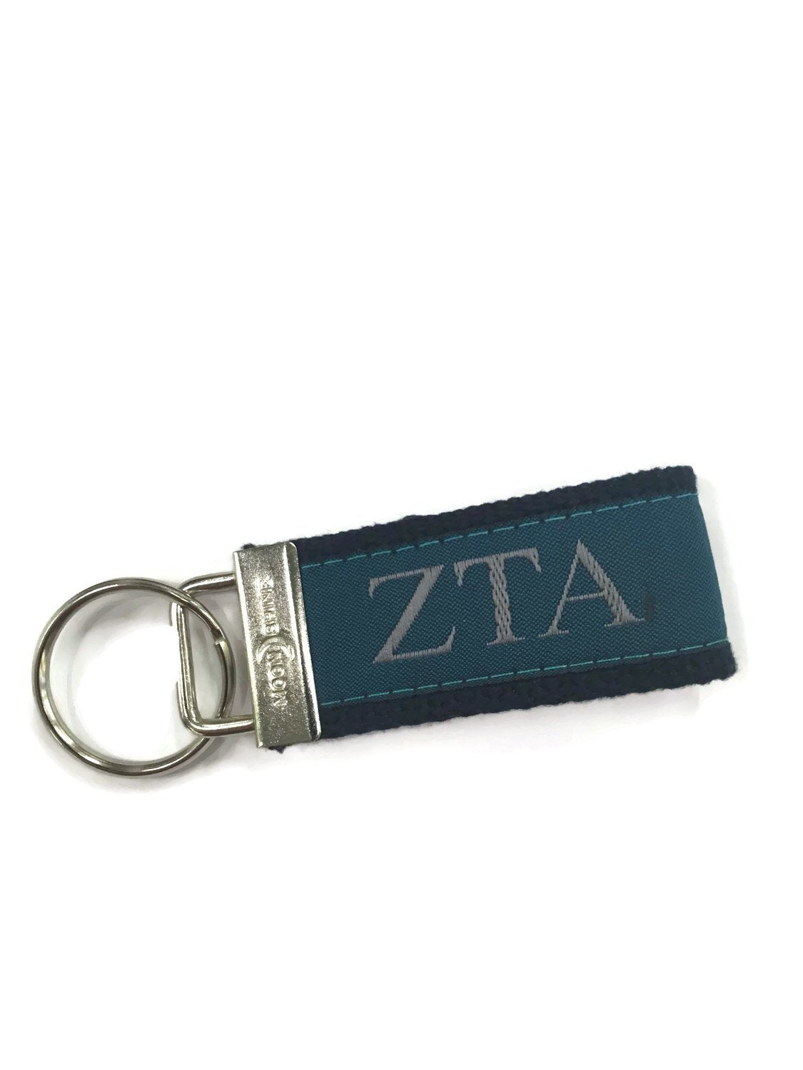 Greek Letter Zeta Tau Alpha ZTA  Sorority Web Key Chain Fob.  Officially Licensed Greek Accessories.