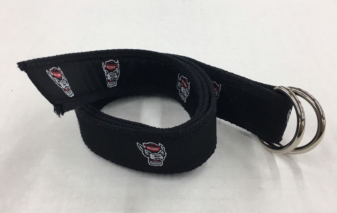 NC State Black Tuffy Wolfpack D Ring Belt