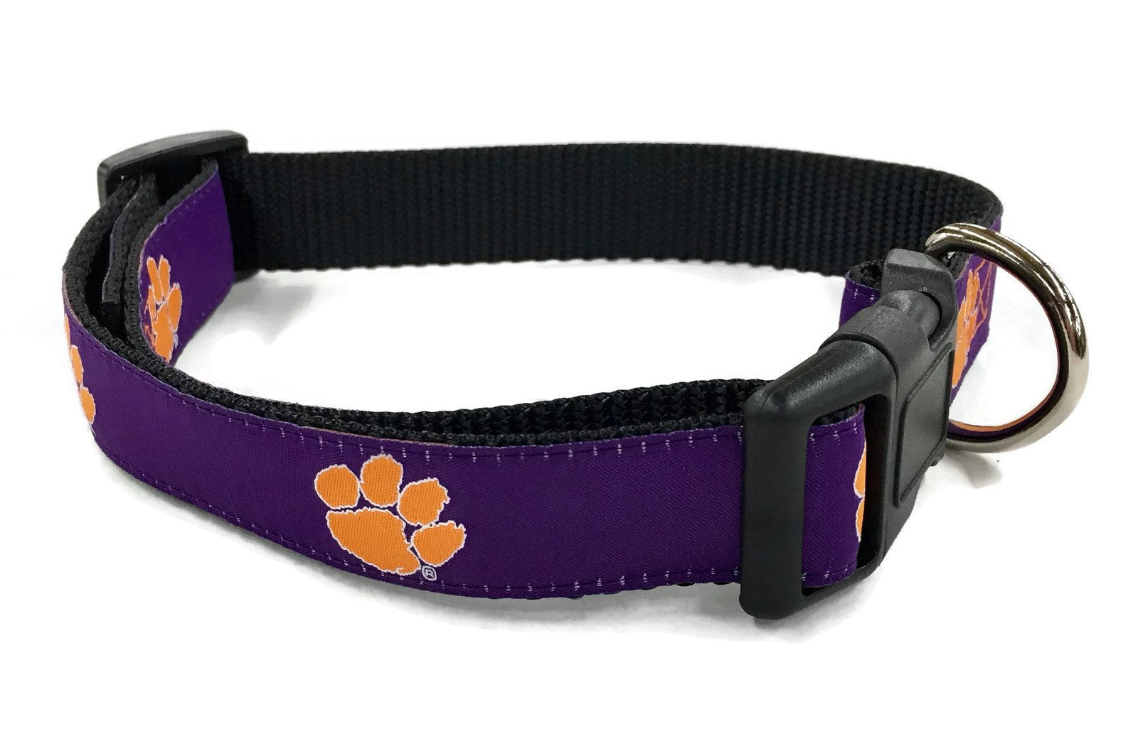 Clemson University Tigers Dog Collar. Officially Licensed Clemson pet collar.